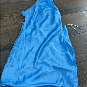 Elegant Blue Sleeveless Dress